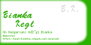 bianka kegl business card